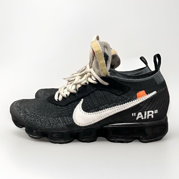 Off-White x Nike Air VaporMax Black 2017 Virgil Abloh Size 10 Used No Box GUC - Picture 1 of 16